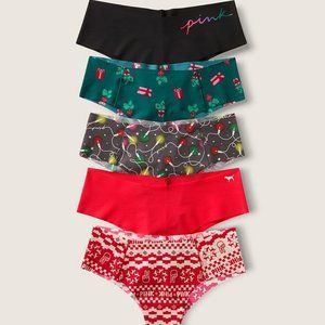 PINK 5-PACK NO-SHOW CHRISTMAS CHEEKSTER NWT!
